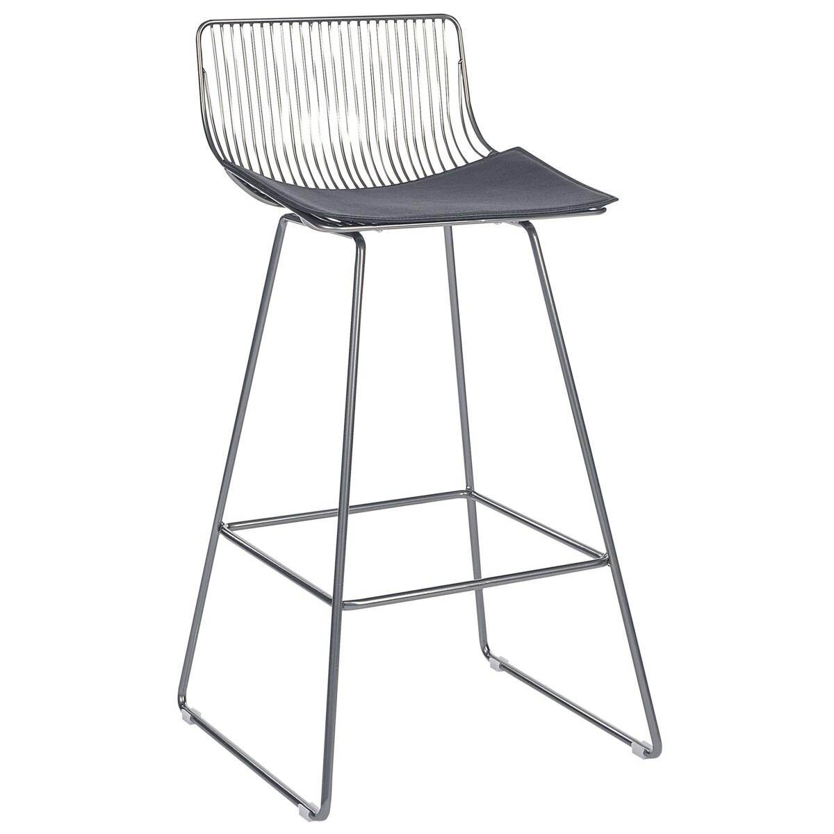 Zestaw 2 krzeseł barowych FREDONIA Metal Srebrny