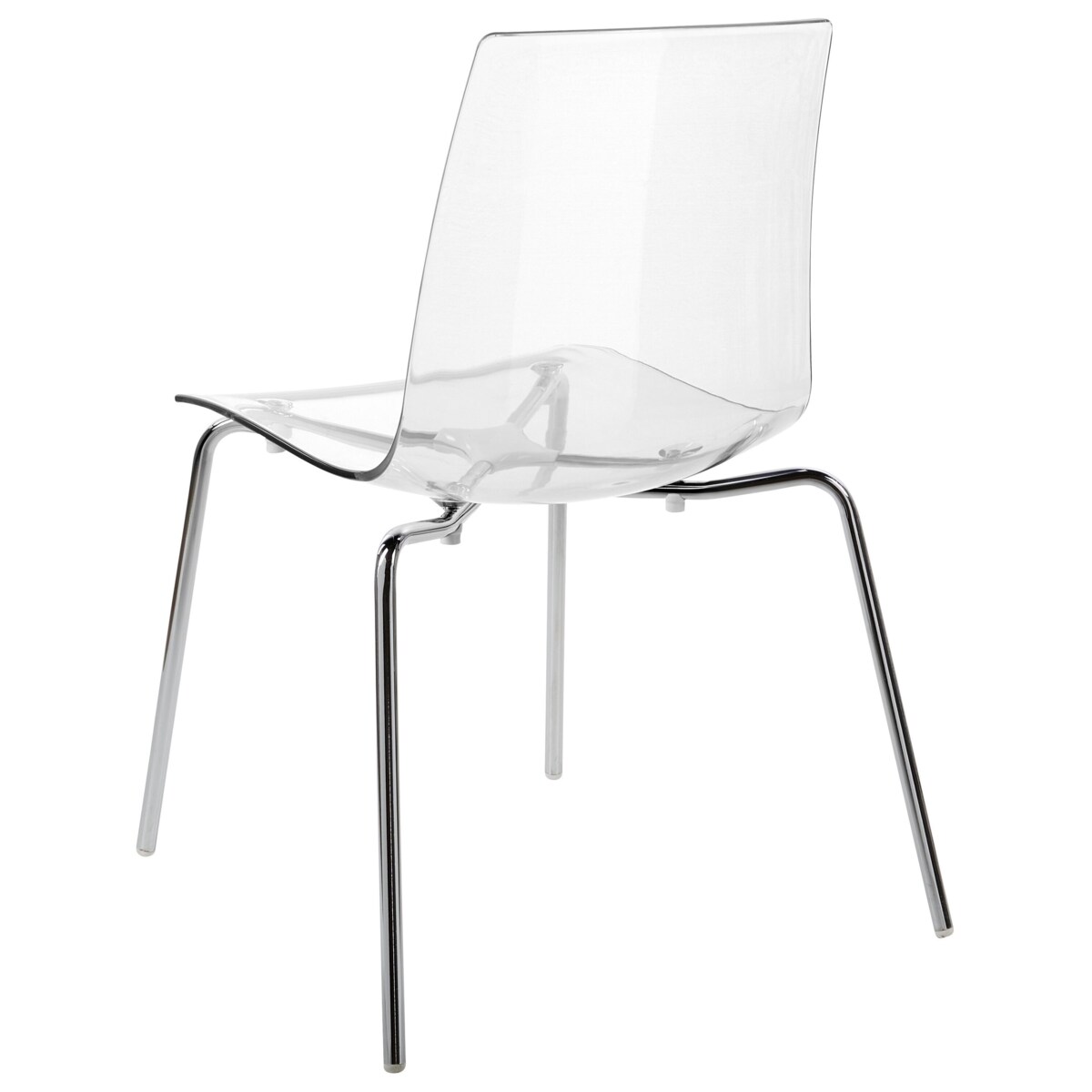 Zestaw 2 krzeseł do jadalni przezroczysty SILERTON
