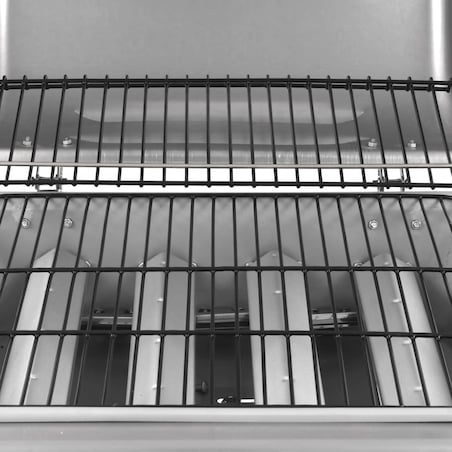 vidaXL Grill gazowy z 4 palnikami, srebrny