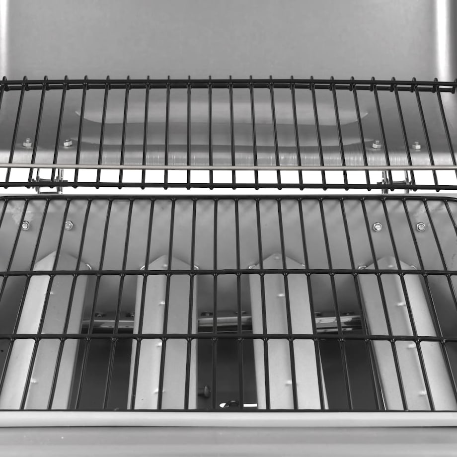 vidaXL Grill gazowy z 4 palnikami, srebrny