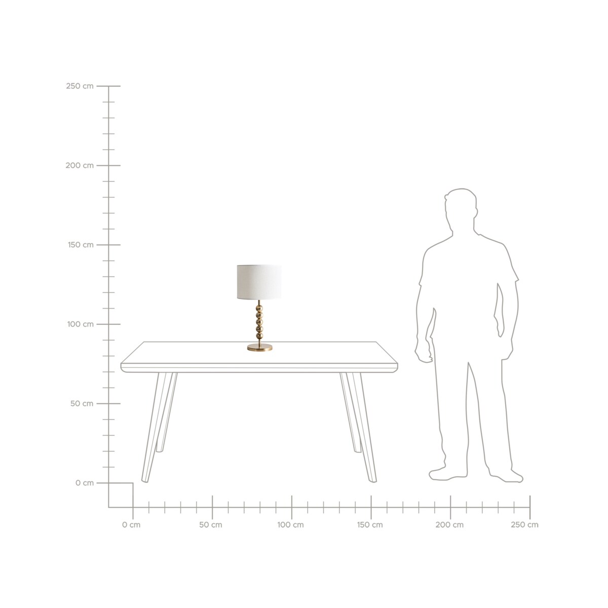 Lampa stołowa LOKY Metal Mosiężny