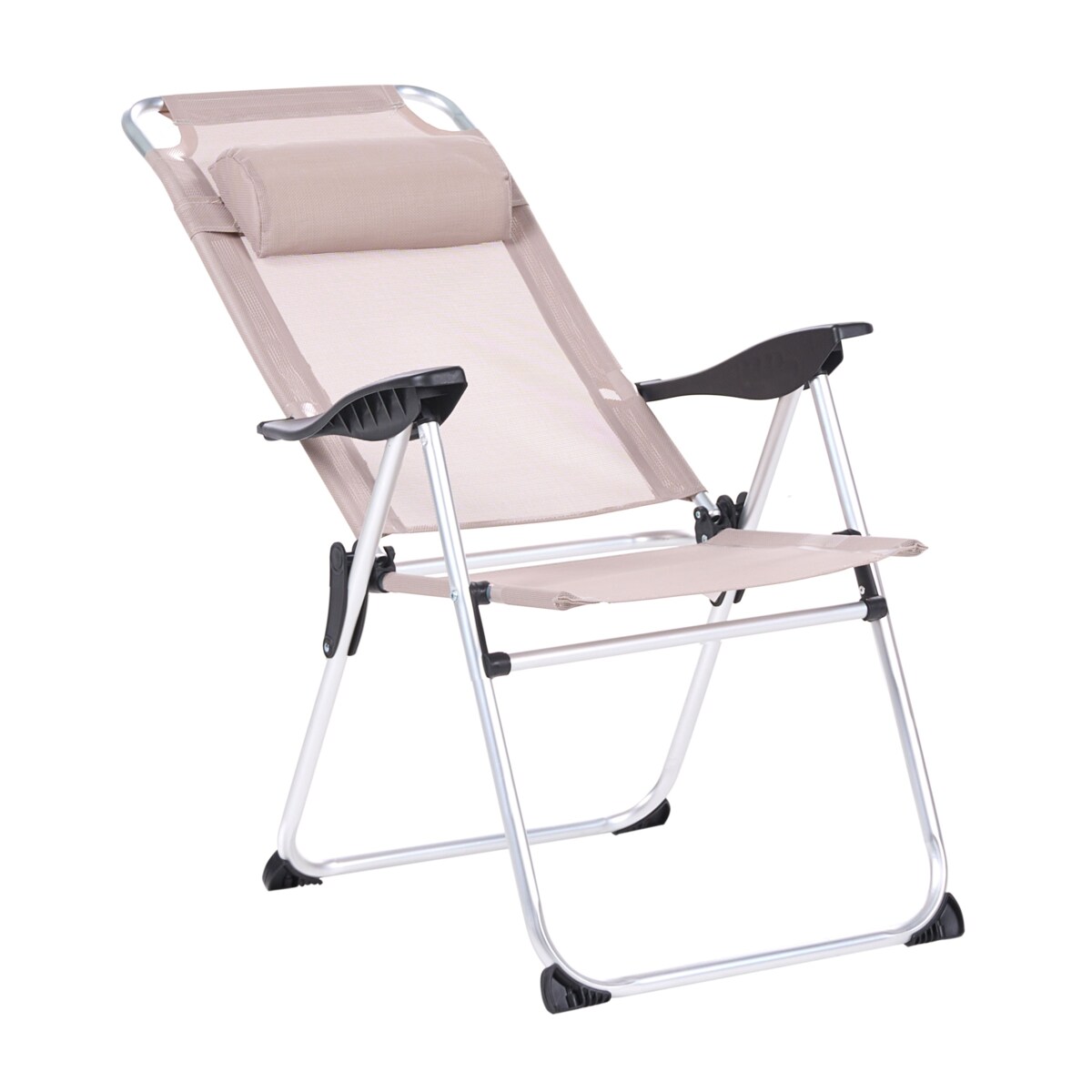 Zestaw 2 krzeseł ogrodowych ASINE Składane Metal Beżowy