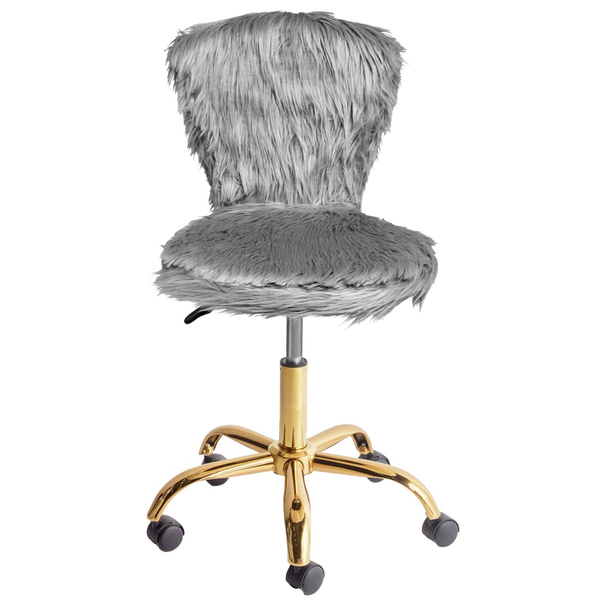 Krzesło obrotowe MARGATE Sztuczne futro Szary