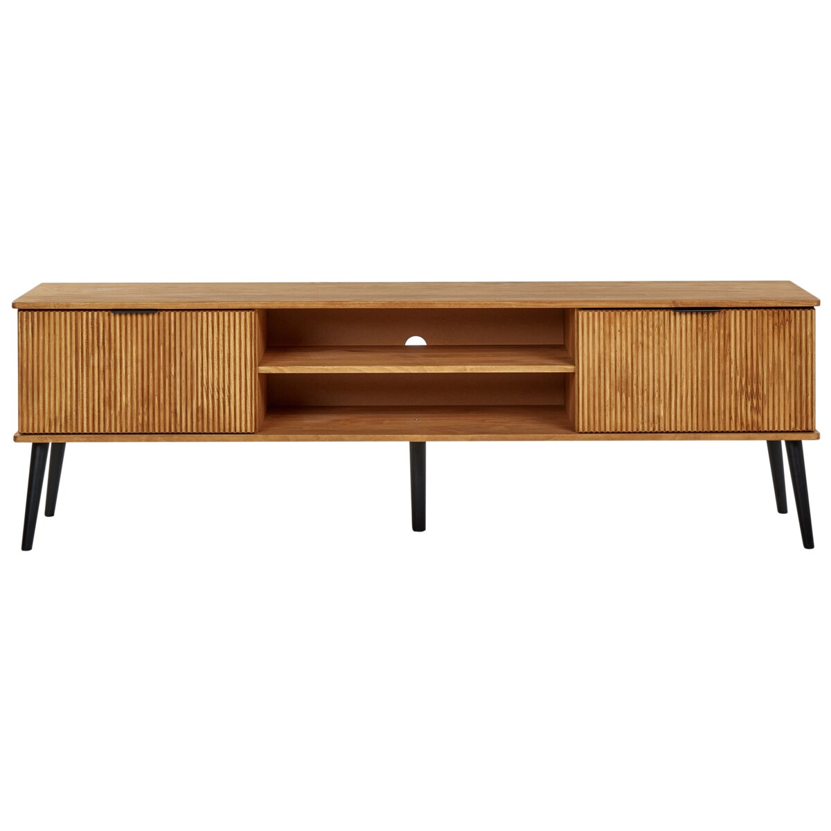 Szafka RTV TIMMINS Drewno sosnowe Brązowy