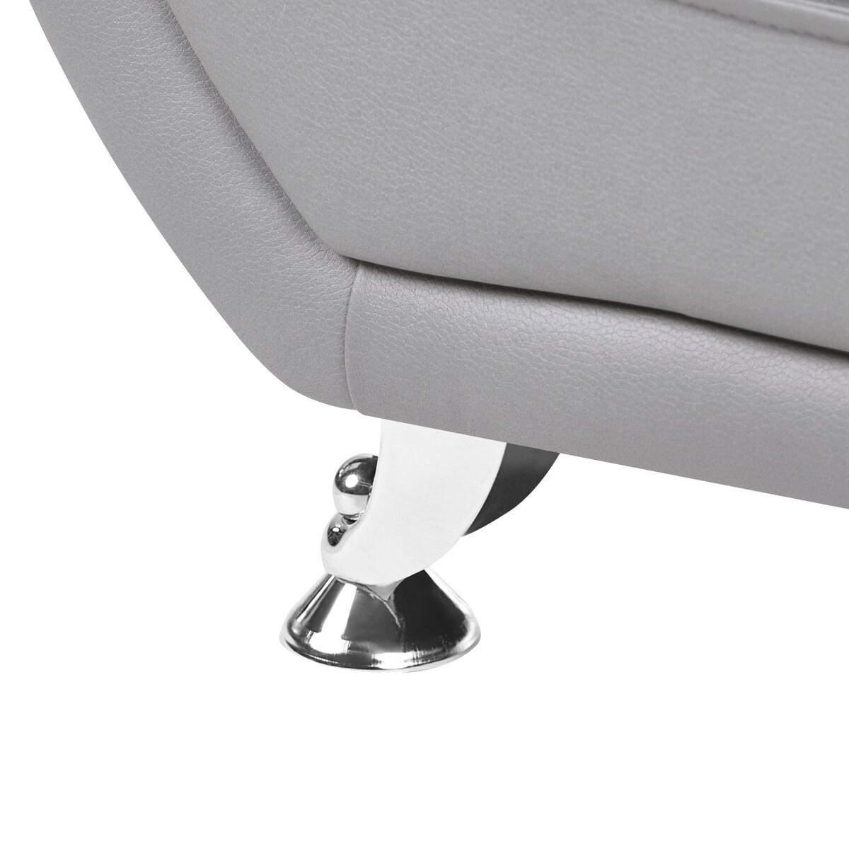 Sofa dla 3 osób LEIRA Ekoskóra Szary