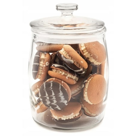 Słoik szklany z uszczelką 2 L na suszone owoce ciastka mąkę makaron ogórki