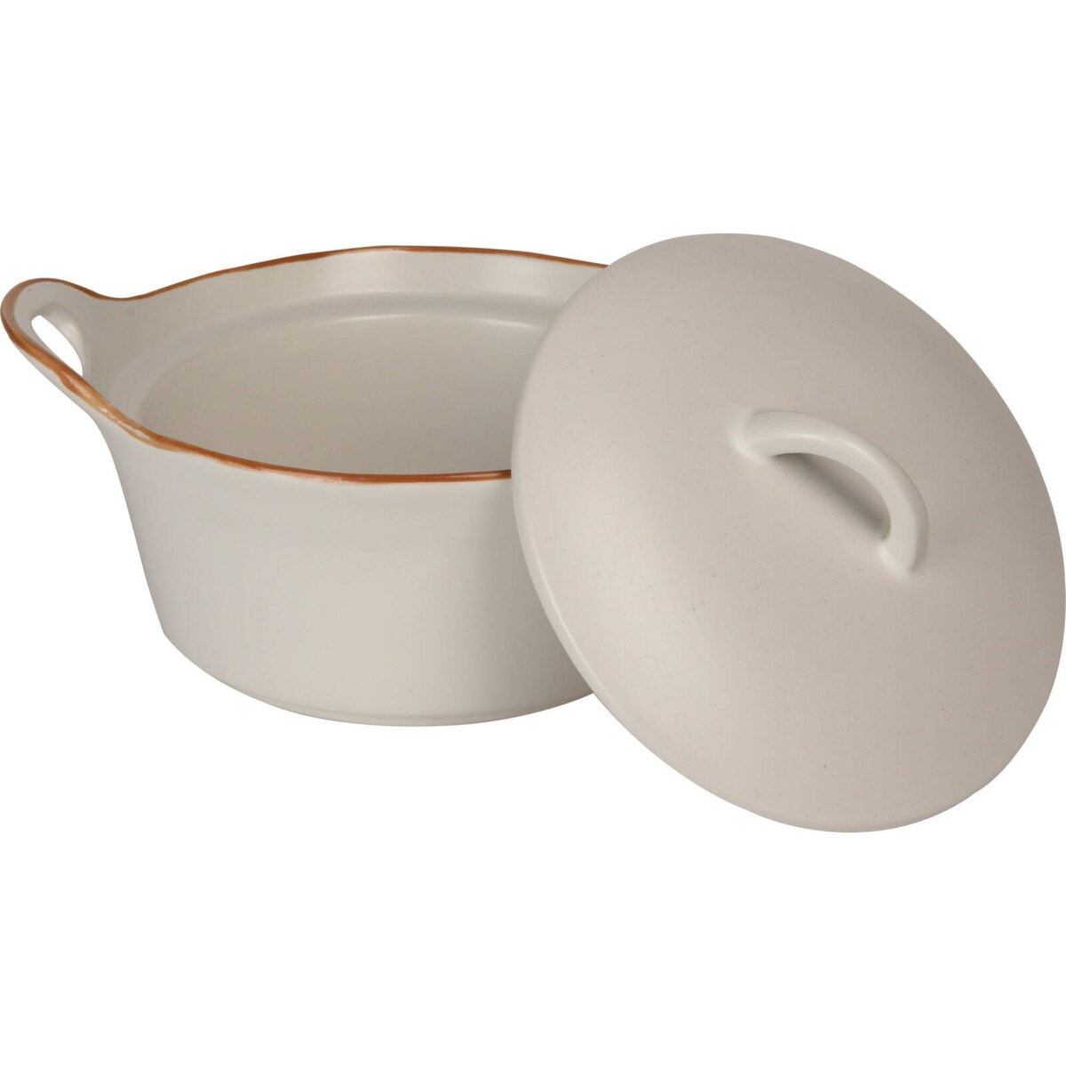 Naczynie do zapiekania z pokrywką i uchwytami, ceramiczne, 350 ml