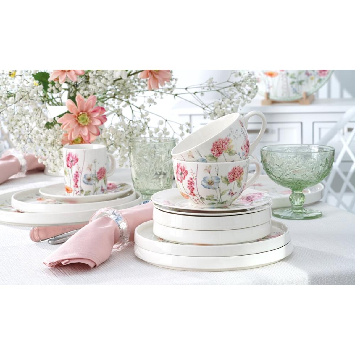 VILLA ITALIA Pucharki do deserów zielone 6 sztuk 320 ml MERIDA