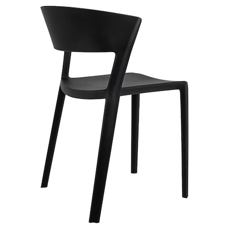 Minimalistyczne krzesło jadalniane Jasper czarne do kuchni, King Home