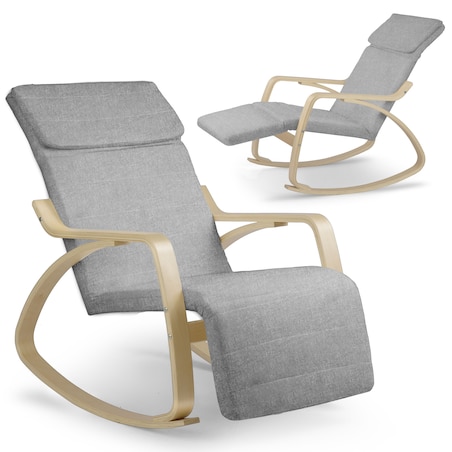 Fotel bujany na biegunach wypoczynkowy drewniany Sofotel Suzi