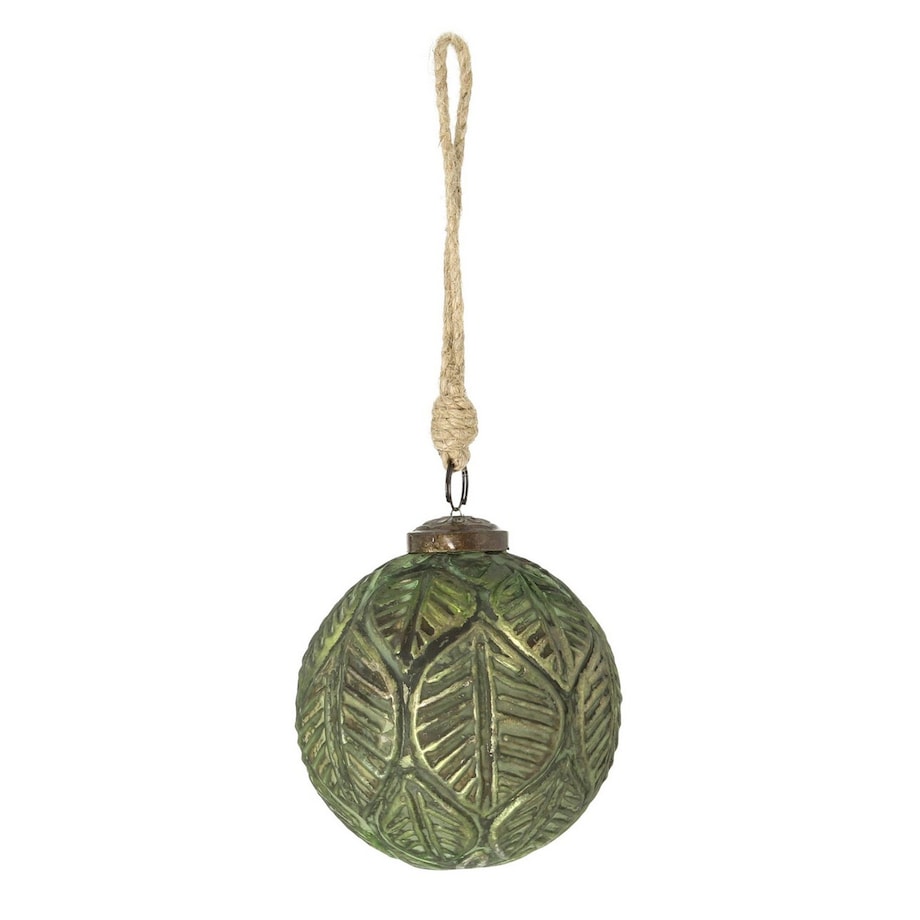 Dekoracja wisząca Green Bauble ⌀10cm boże narodzenie, święta, świąteczne, zielony-brązowy, 10 x 10 x 10 cm