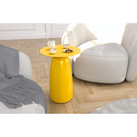 Stolik drewniany różne kolory Baobab 44, kolor żółty