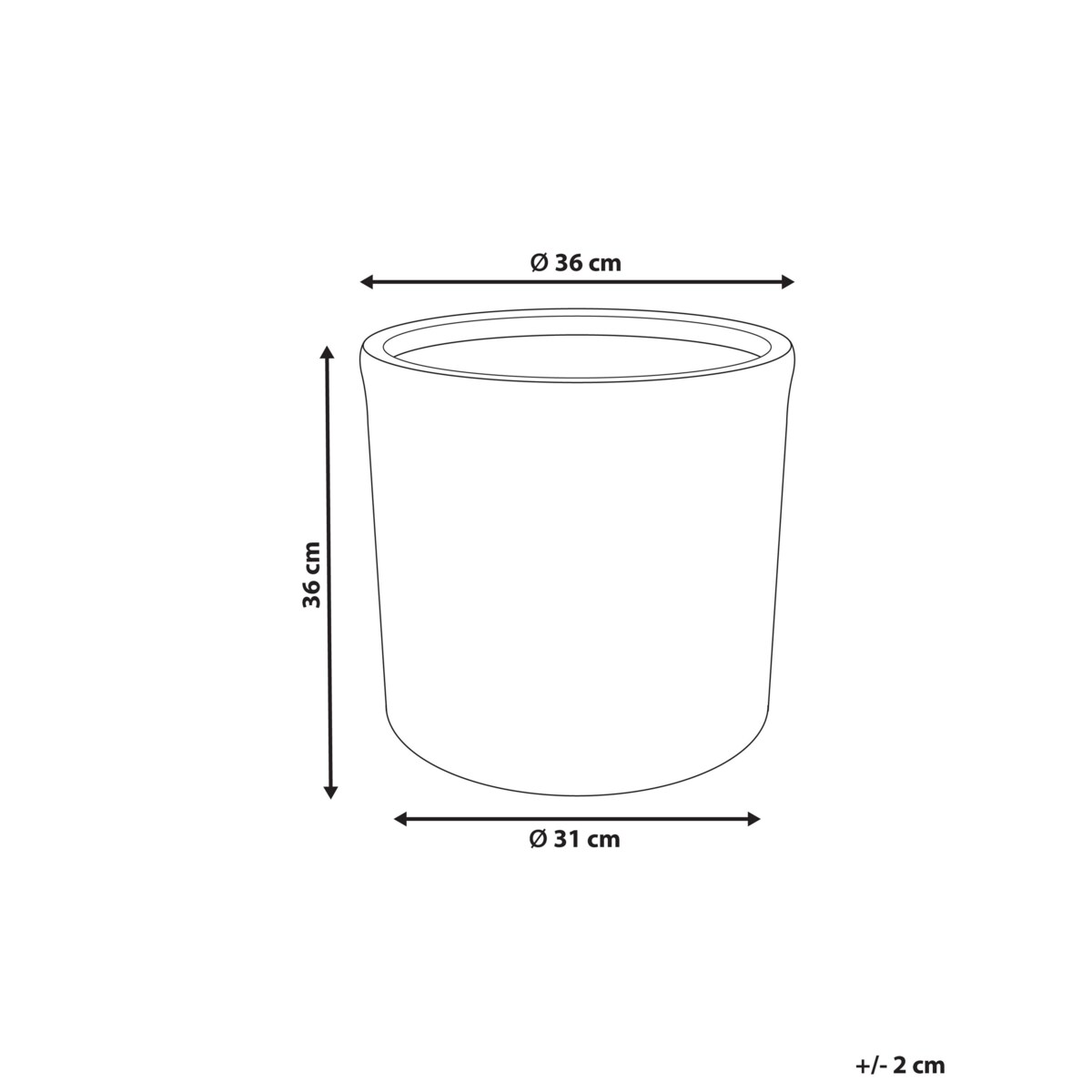 Doniczka 36 cm złoty brąz VOULA