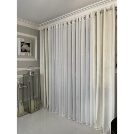 zasłona welurowa "full crystal" 140x250 cm przelotki śmietana