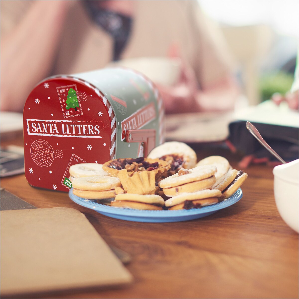 Puszka Na Pierniki Ciastka Pojemnik Świąteczna 13/15.5 Cm Cukierki Herbatę Zestaw