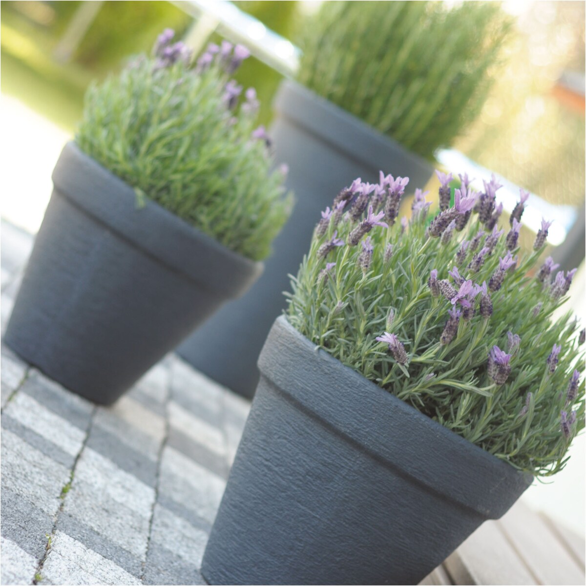 Doniczka Donica Ogrodowa 30/35/40/45 Cm Zestaw Efekt Cegły Na Taras Do Ogrodu Domu Antracytowa