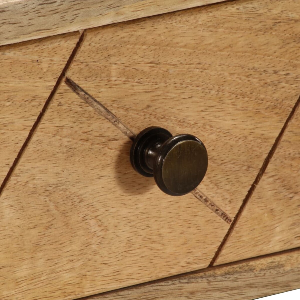 vidaXL Biurko z szufladami, lite drewno mango, 110 x 50 x 76 cm