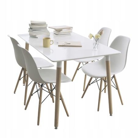 Krzesło skandynawskie EVA kuchenne wygodne białe