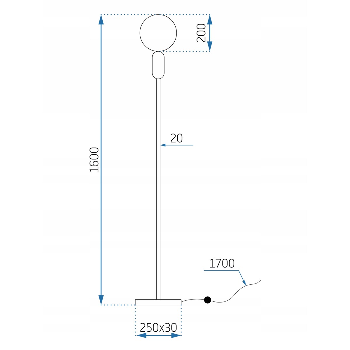 Lampa Stojąca Podłogowa Złota Biały Klosz