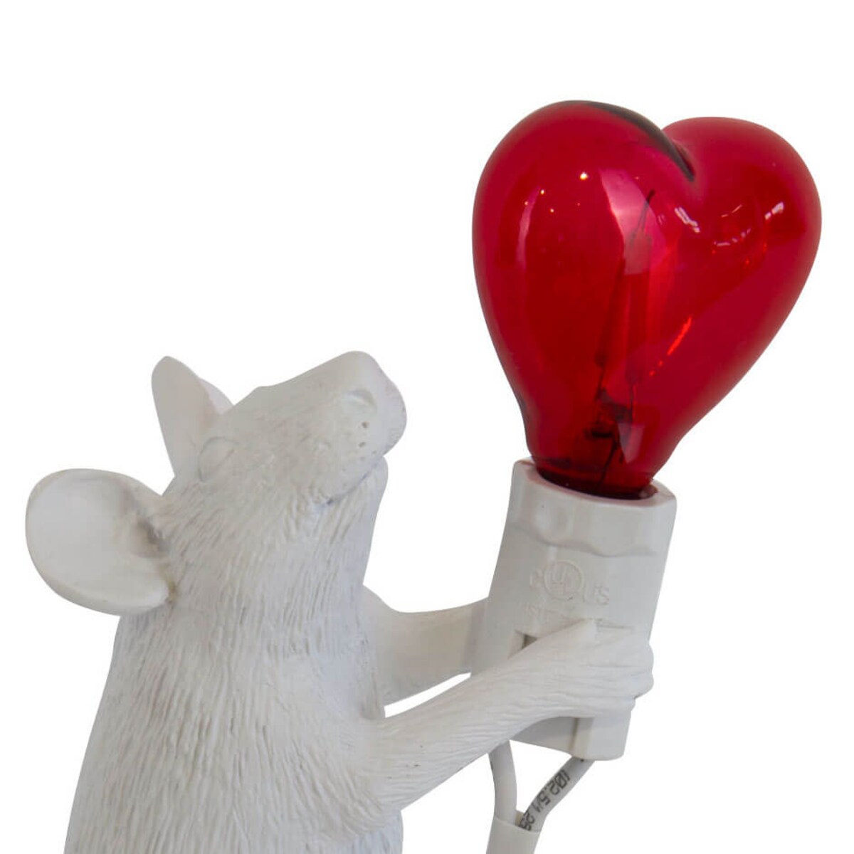 Nocna lampka dziecięca Topo TL0102 Yaskr myszka serce biały