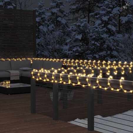 vidaXL Wąż świetlny, 240 LED, ciepła biel, 10 m, PVC