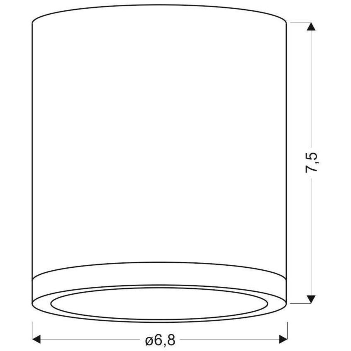 Sufitowa LAMPA skandynawska 2273624 Candellux okrągła OPRAWA downlight LED 5W 4000K metalowa tuba biała naturalne drewno