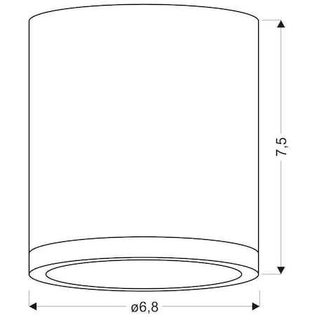 Sufitowa LAMPA skandynawska 2273624 Candellux okrągła OPRAWA downlight LED 5W 4000K metalowa tuba biała naturalne drewno