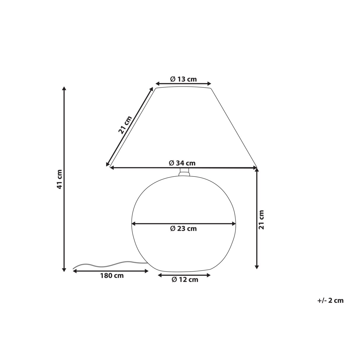 Lampa stołowa ceramiczna biała LIMIA