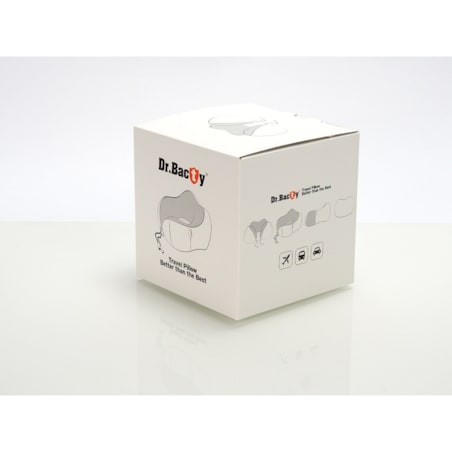 Poduszka podróżna na szyję Dr.Bacty - granatowa. Plus zatyczki do uszu i opaska na oczy