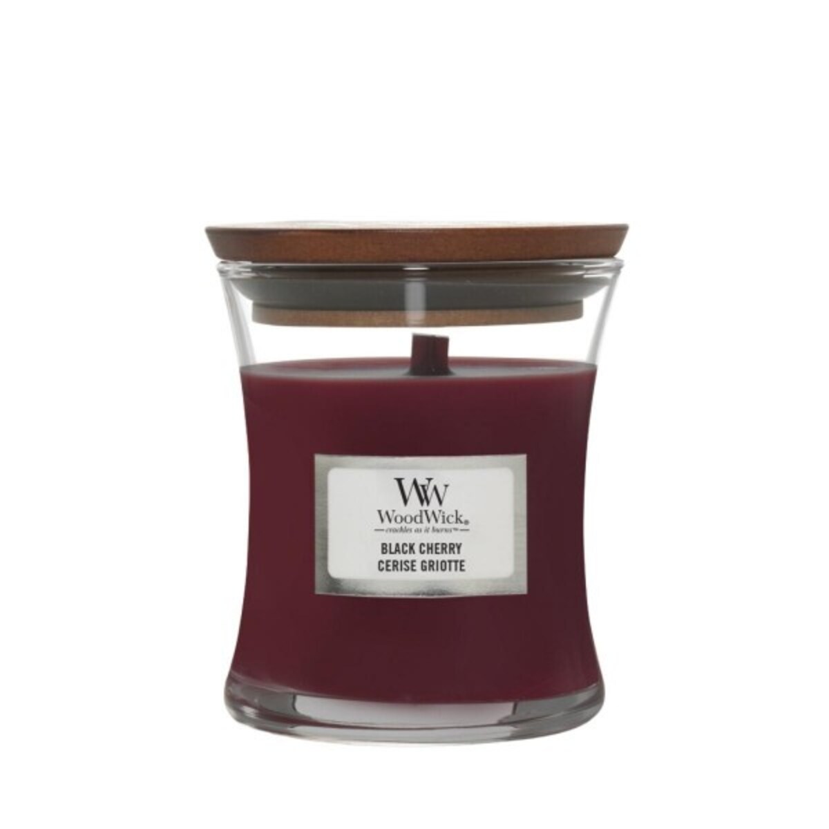 WoodWick świeca średnia BLACK CHERRY