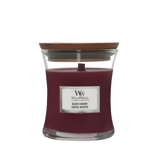 WoodWick świeca średnia BLACK CHERRY