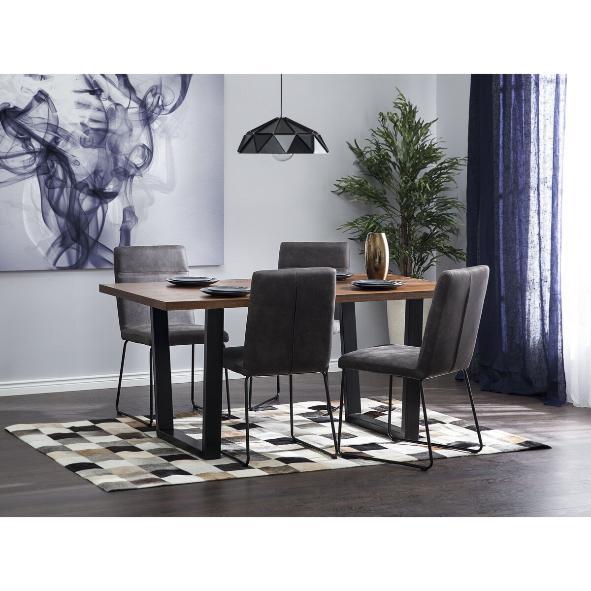 Stół do jadalni 160 x 90 cm ciemne drewno AUSTIN