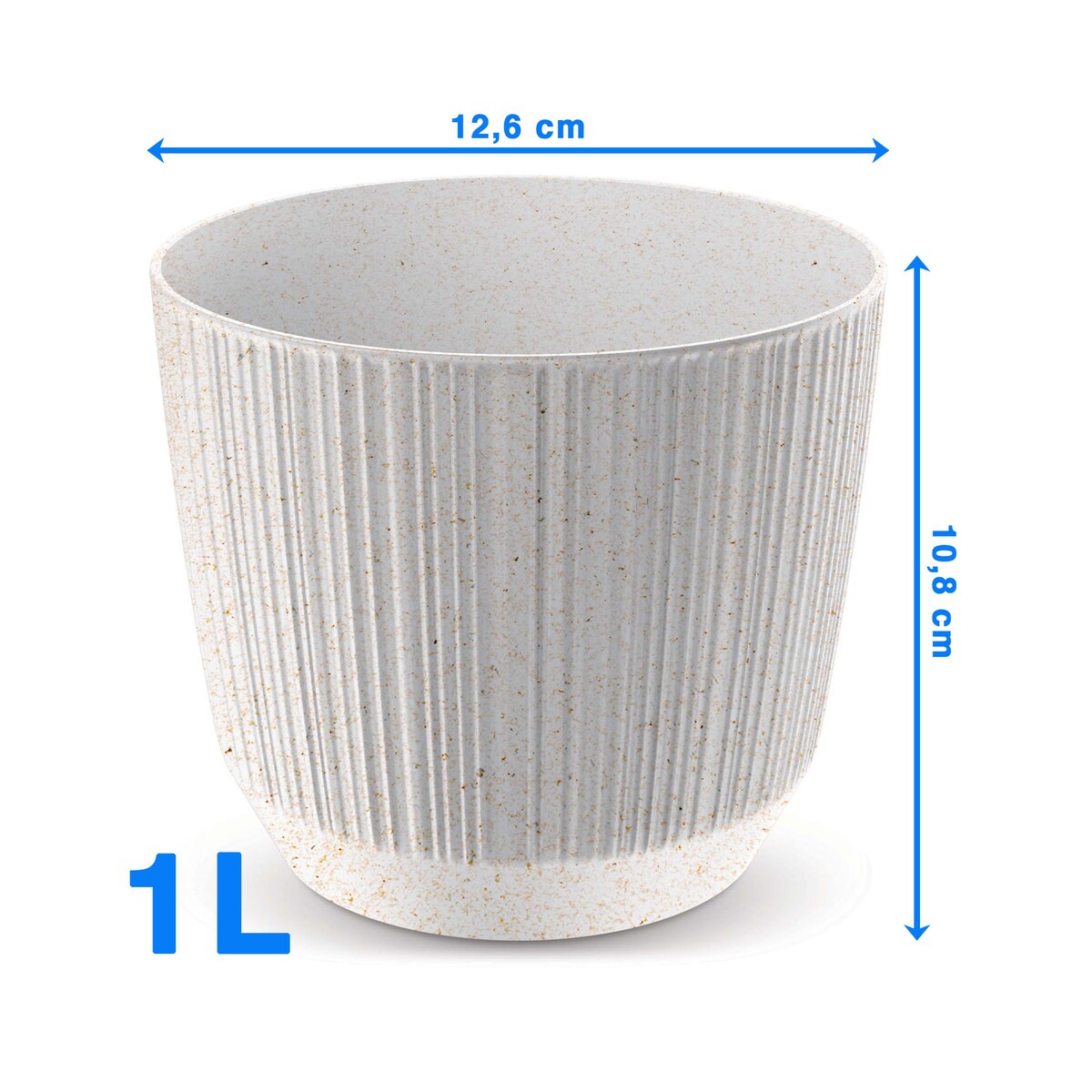 Doniczka Osłonka Domowa 12,6 Cm Ryfo Na Stół Parapet Do Domu Biała