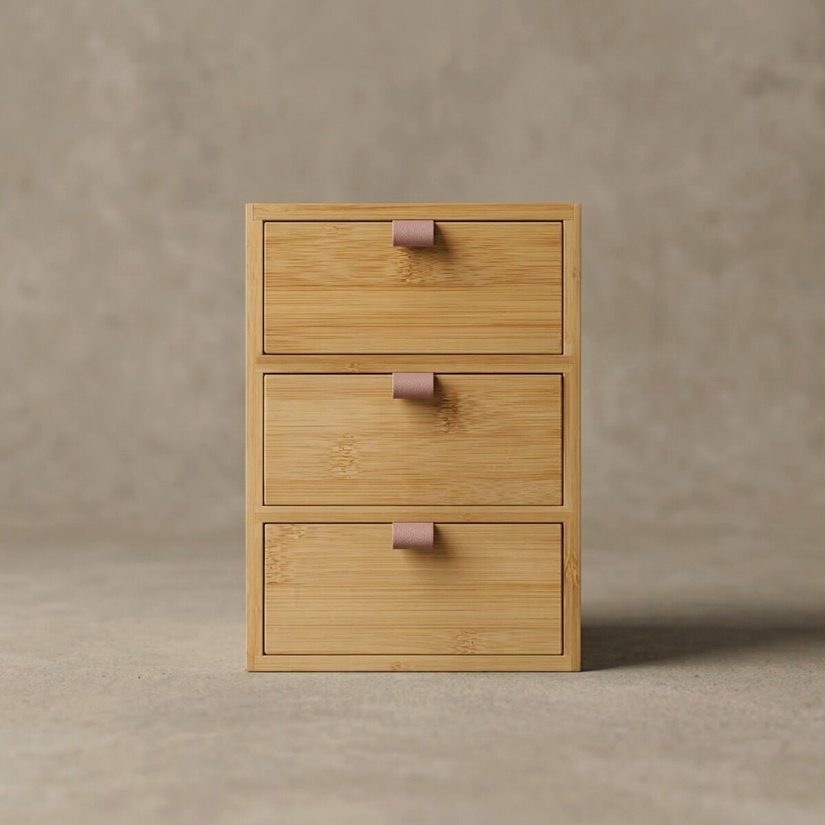 Organizer bambusowy z 3 szufladkami NILA, 21 cm