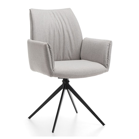 Krzesło tapicerowane tkanina typu sawana glamour do salonu PRATO szare