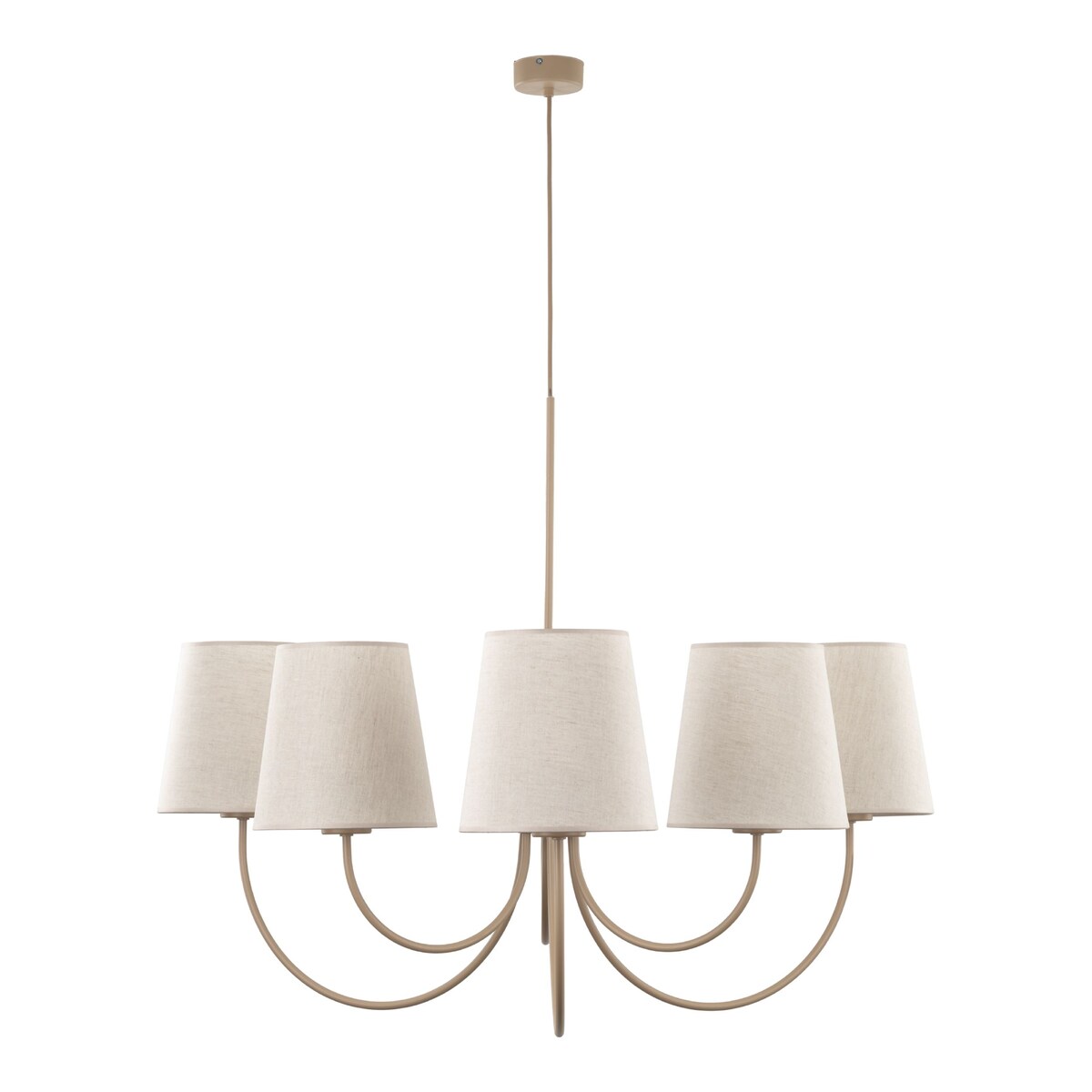 Żyrandol TK Lighting CANDI SABIA 11072 beżowy 6xE27 regulowana wysokość do salonu jadalni sypialni