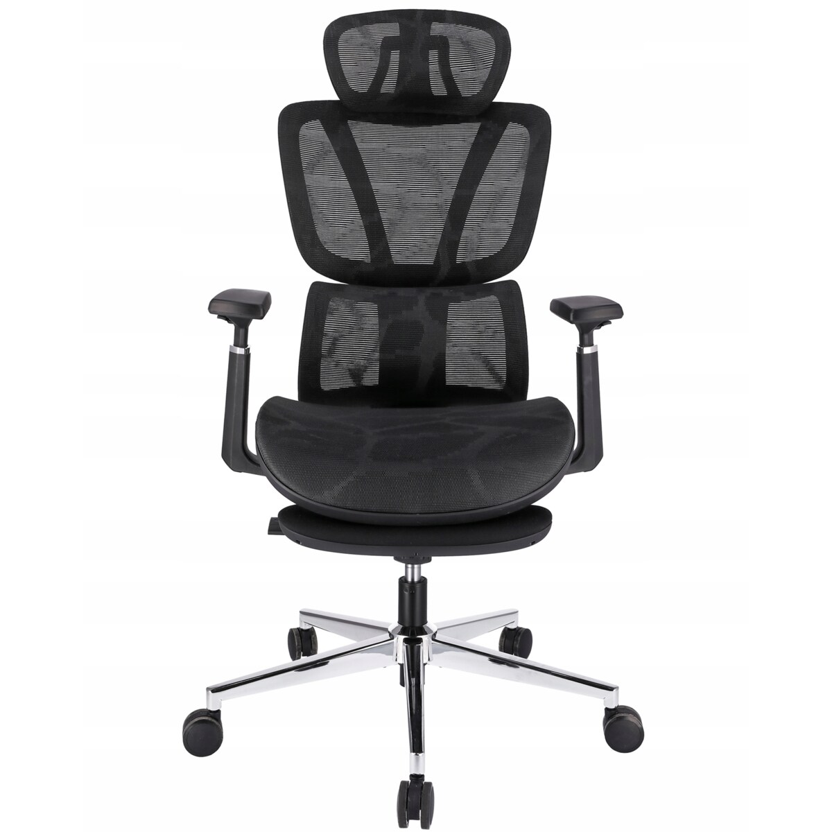 Fotel biurowy ergonomiczny NEOVA czarny z podnóżkiem