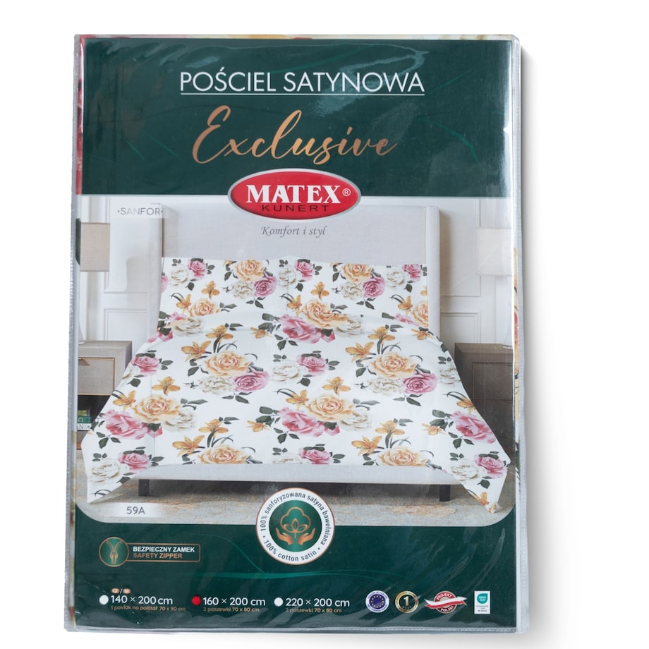 Pościel satynowa EXCLUSIVE CZ (140x200-1,70x90-1)