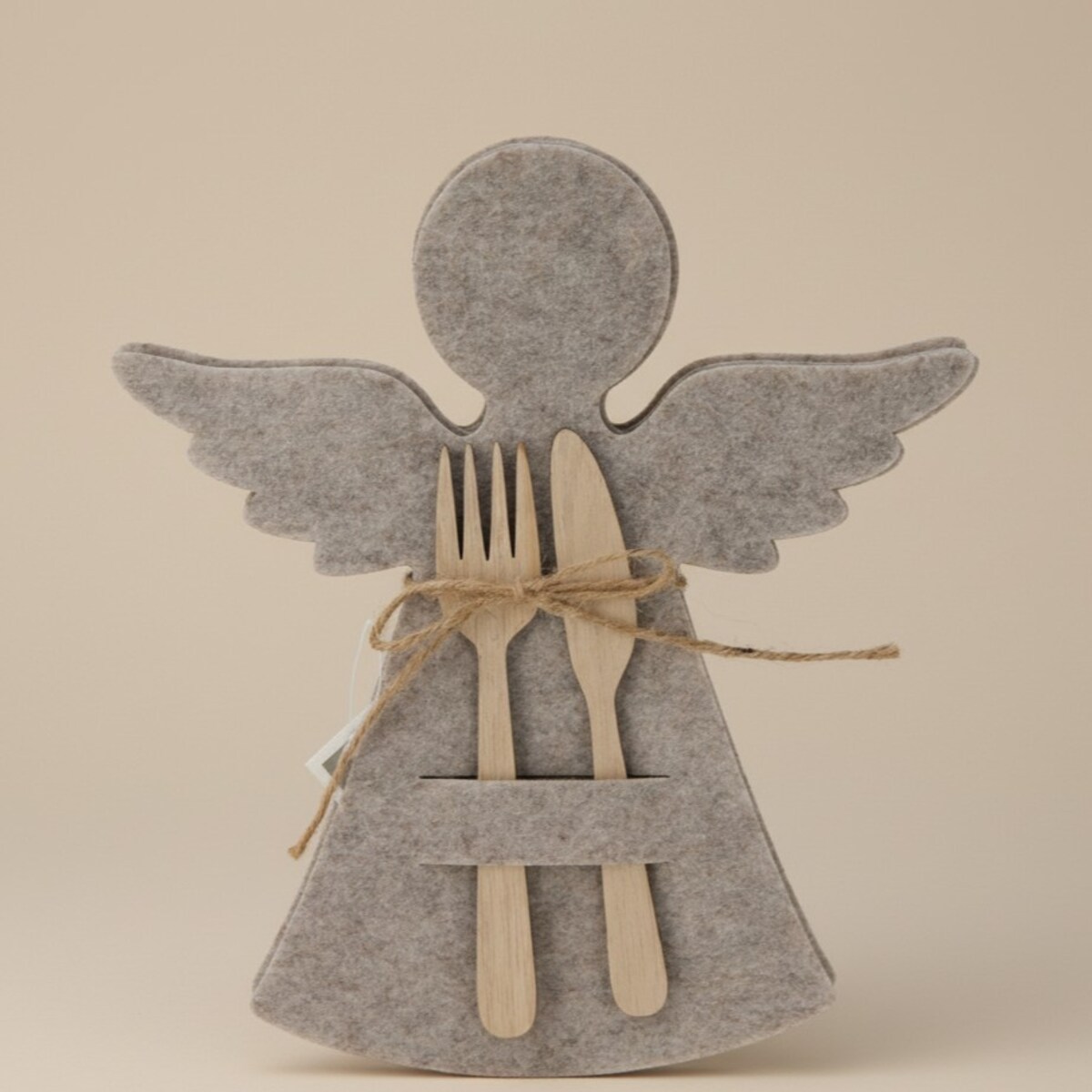 Filcowa kieszonka na sztućce w kształcie aniołka, 22 x 20 cm