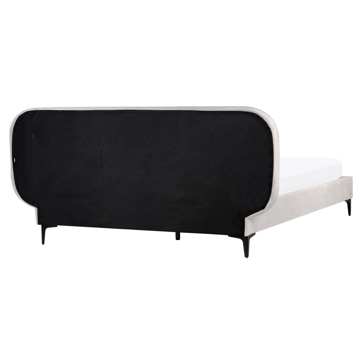 Łóżko Welur SUZETTE 160 x 200 cm Jasnoszary