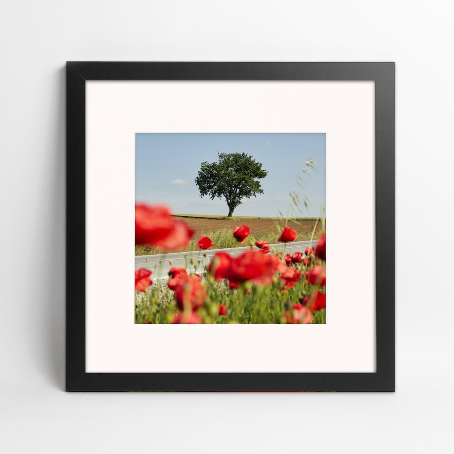 Ramka na zdjęcia 30x30 cm z passe partout czarna ramka z okienkiem passe partout na zdjęcie 20x20 cm kwadratowa ramka FRAMAI®