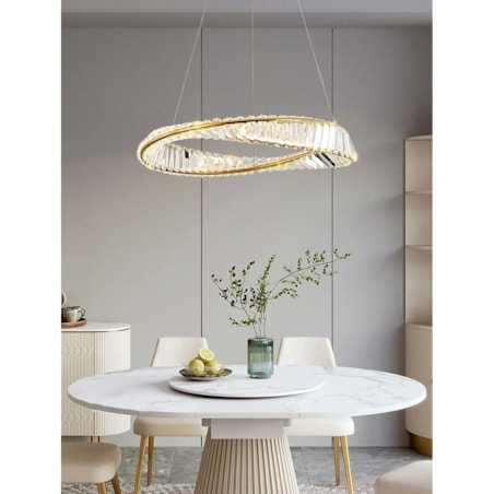 Lampa Sufitowa Wisząca App1064-1Cp Led Złoty, Metal