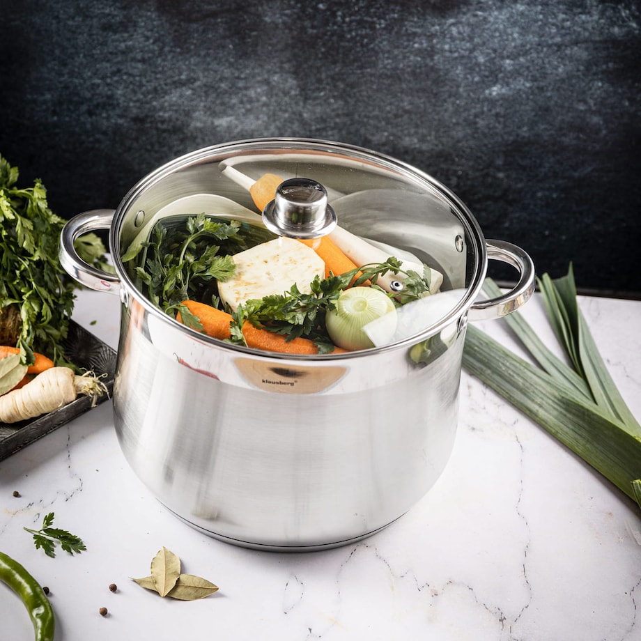 Zestaw garnków gastronomiczne zestaw 6 ele. 10.7l+13l+16L KLAUSBERG stock pot