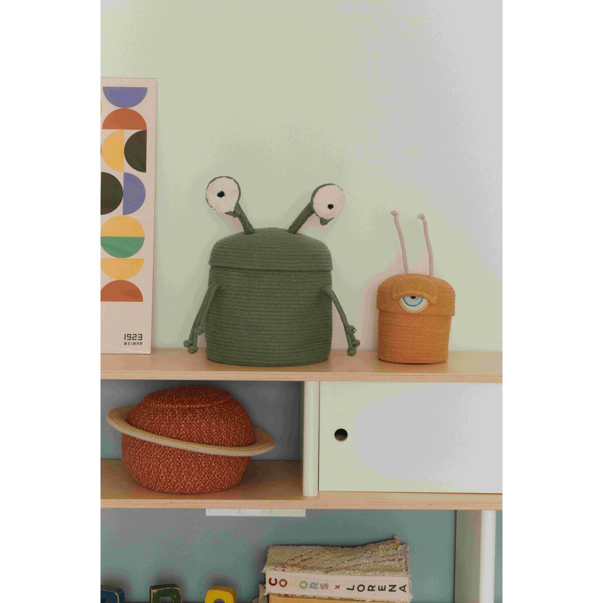 Kosz dekoracyjny Alien Ploot, "Mom, I want to be an astronaut" Lorena Canals