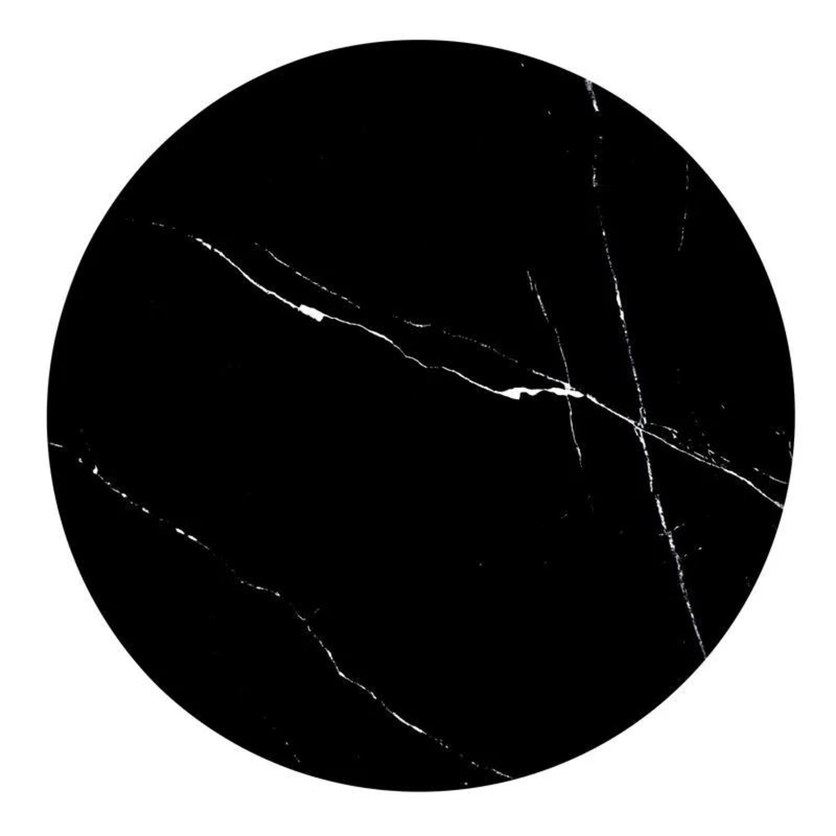 Stolik kawowy TRIBECA 50x50 czarny marmur/złoty