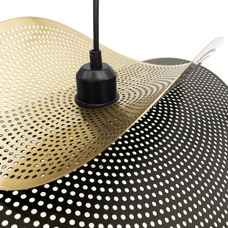 Lampa Sufitowa Wisząca App1471-1Cp Czarny Złoty, Metal
