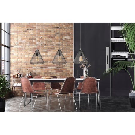 Lampa Sufitowa Wisząca Loft Druciana Czarna Black