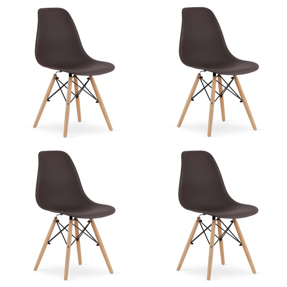 Krzesło Do Jadalni Kuchni Salonu Osaka Kawa / Nogi Naturalne X 4