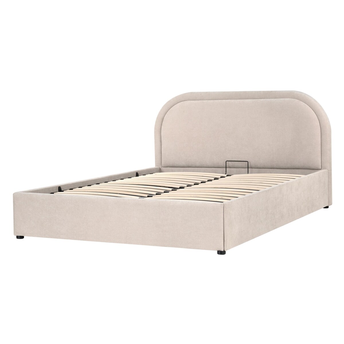 Łóżko z pojemnikiem QUILLIEN 140 x 200 cm Beżowy