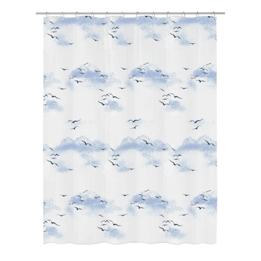 Kleine Wolke Sky Zasłona prysznicowa 100% winyl niebieski 180x200 cm